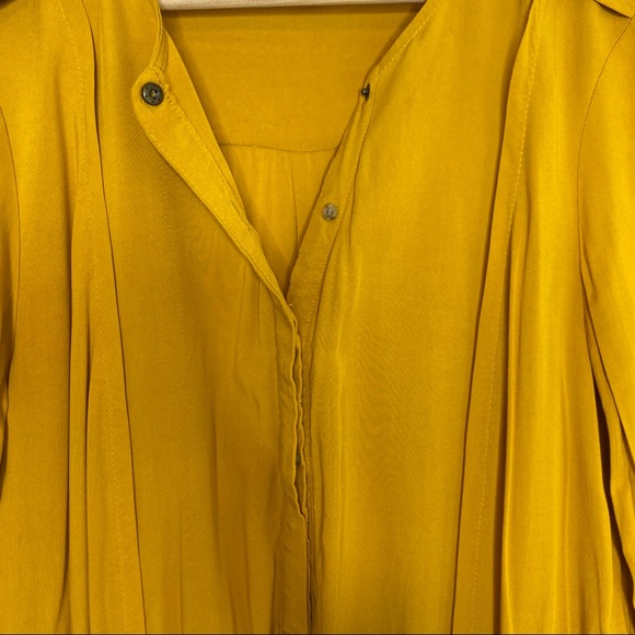 Banana Republic Mustard Yellow Shirt Dress Tunic - Picture 6 of 8